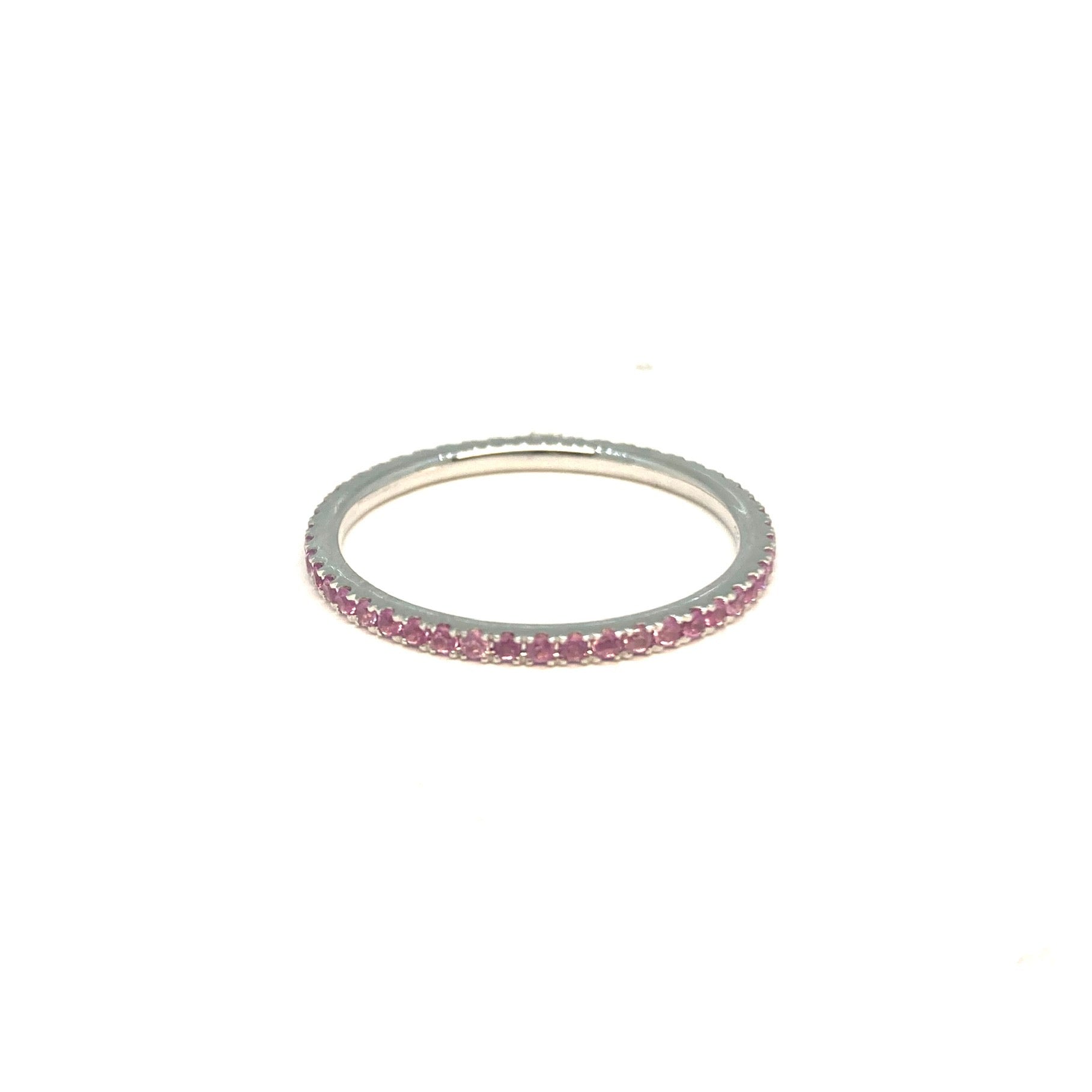 Lesunja White Gold Pink Sapphire Eternity Ring