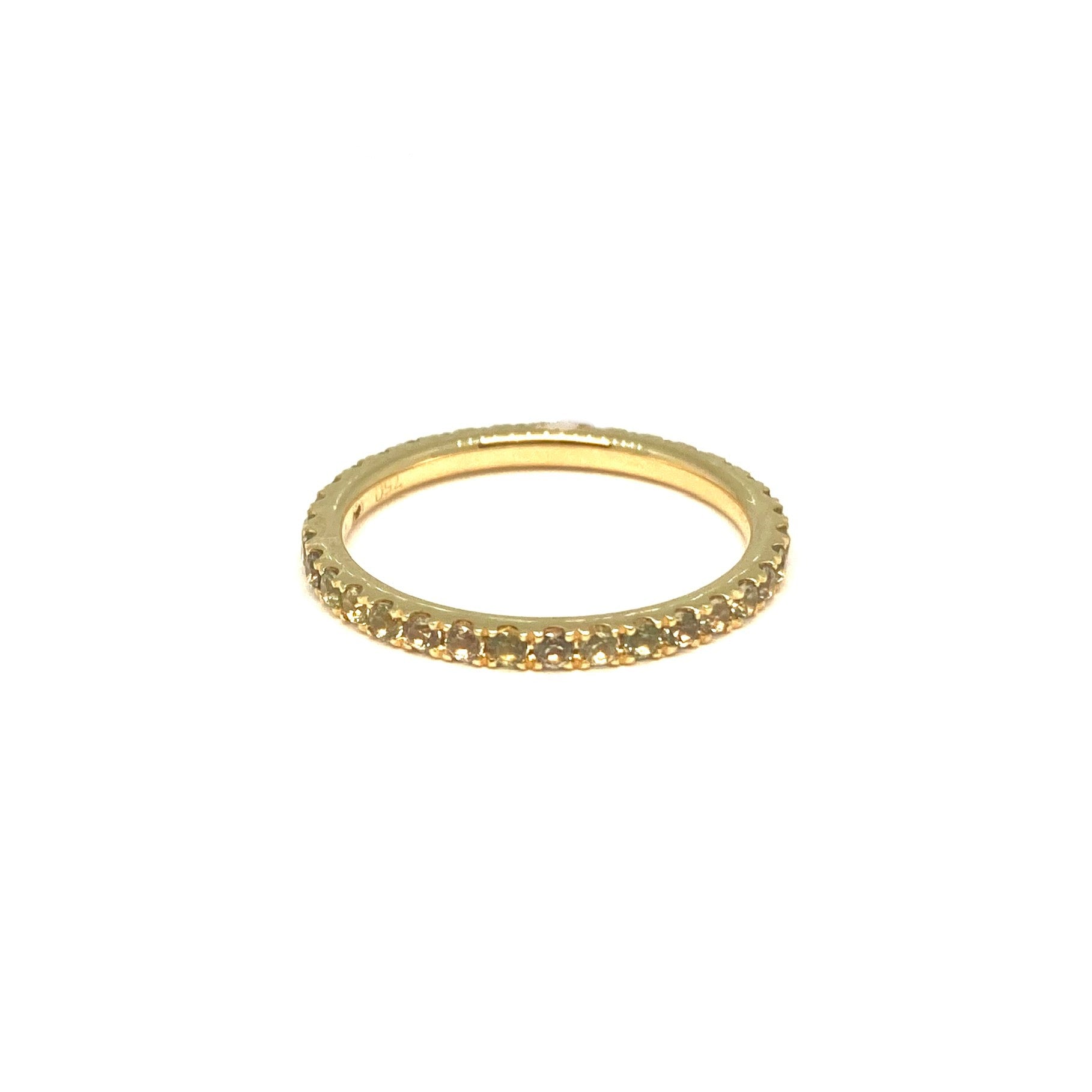 Lesunja Yellow Gold Green Sapphire Eternity Ring