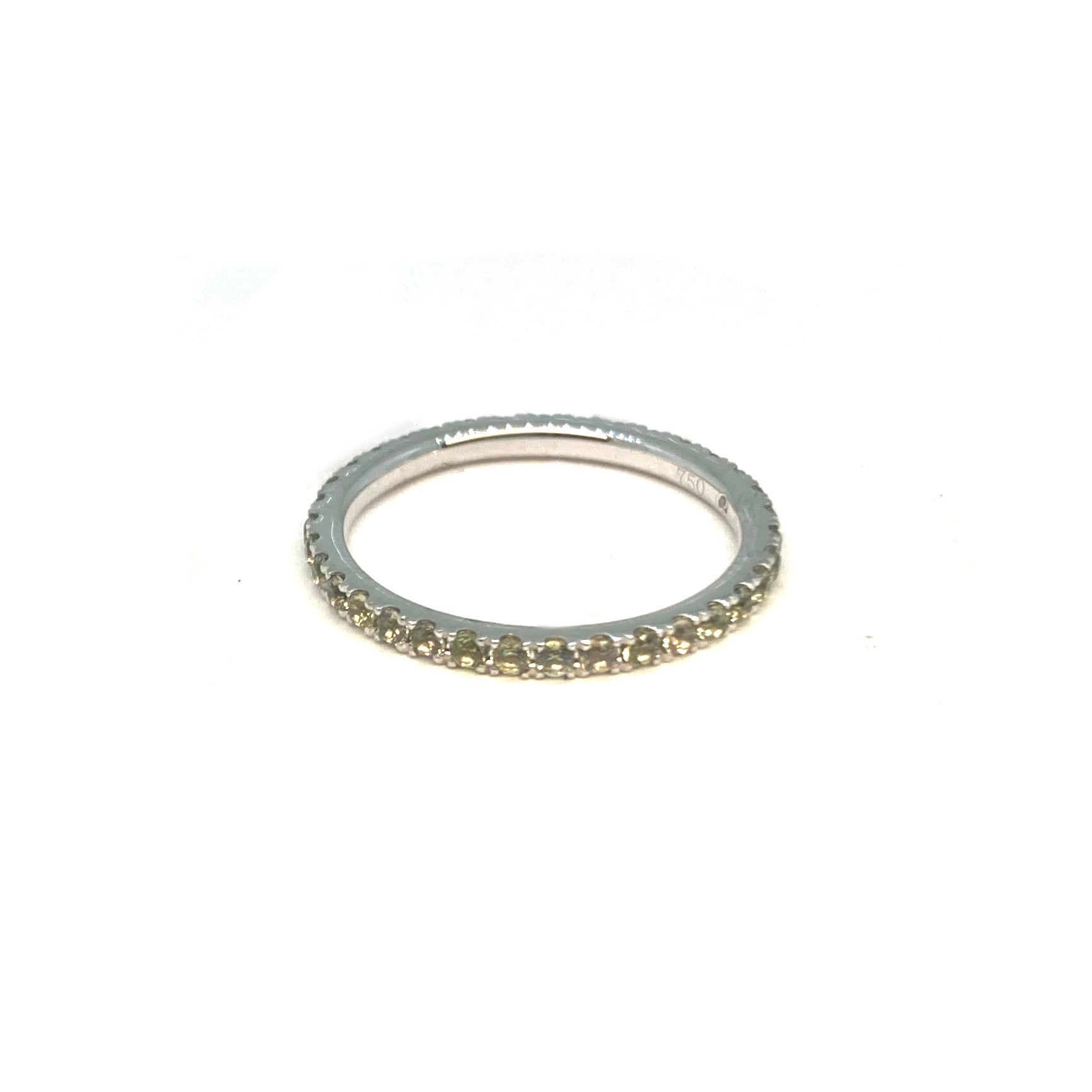 Lesunja White Gold Green Sapphire Eternity Ring
