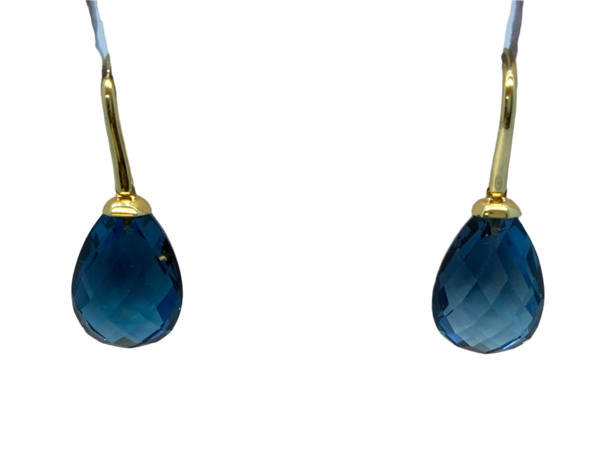 Lesunja Blue Topas yellow gold Earring