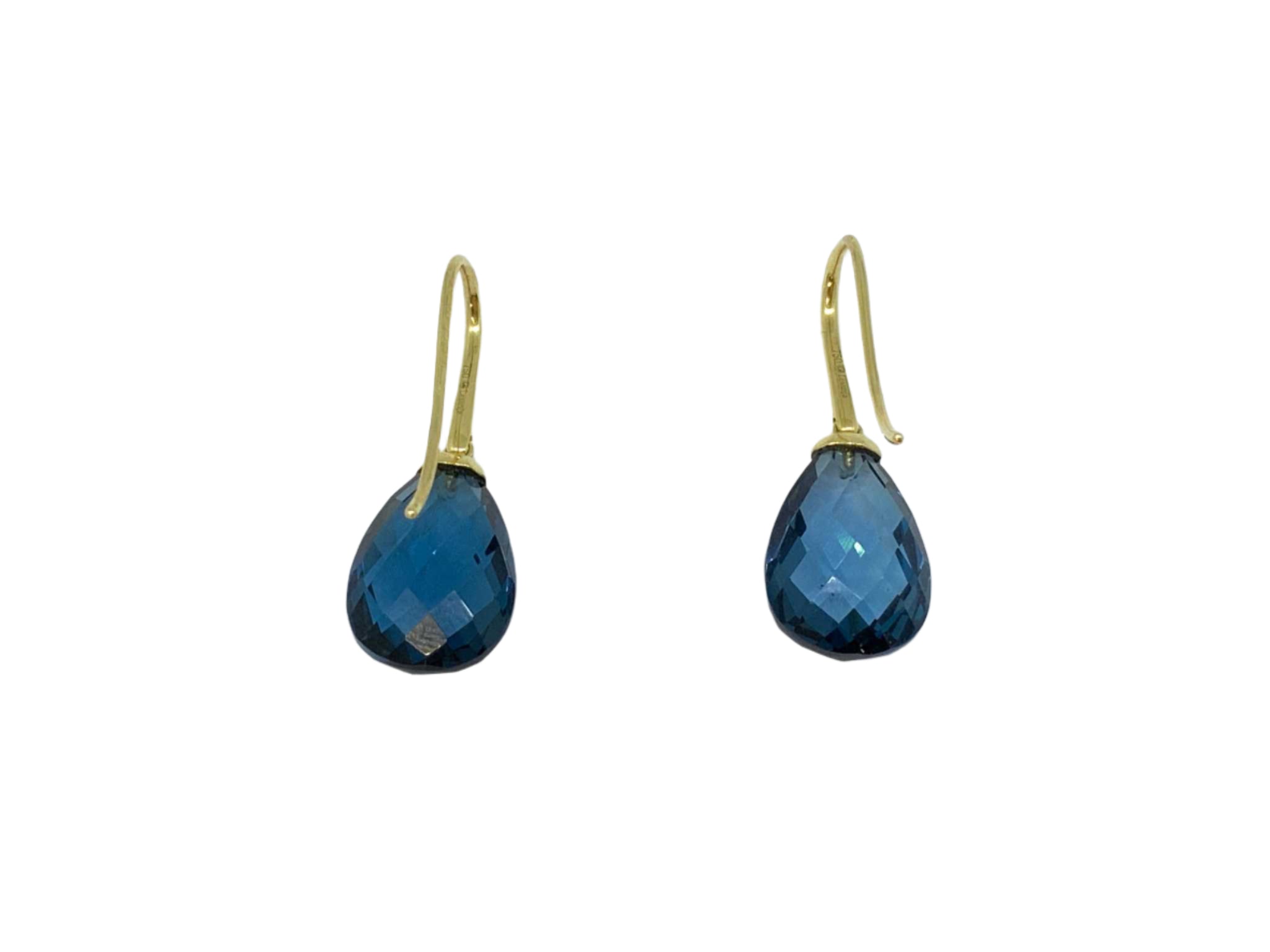 Lesunja Blue Topas yellow gold Earring