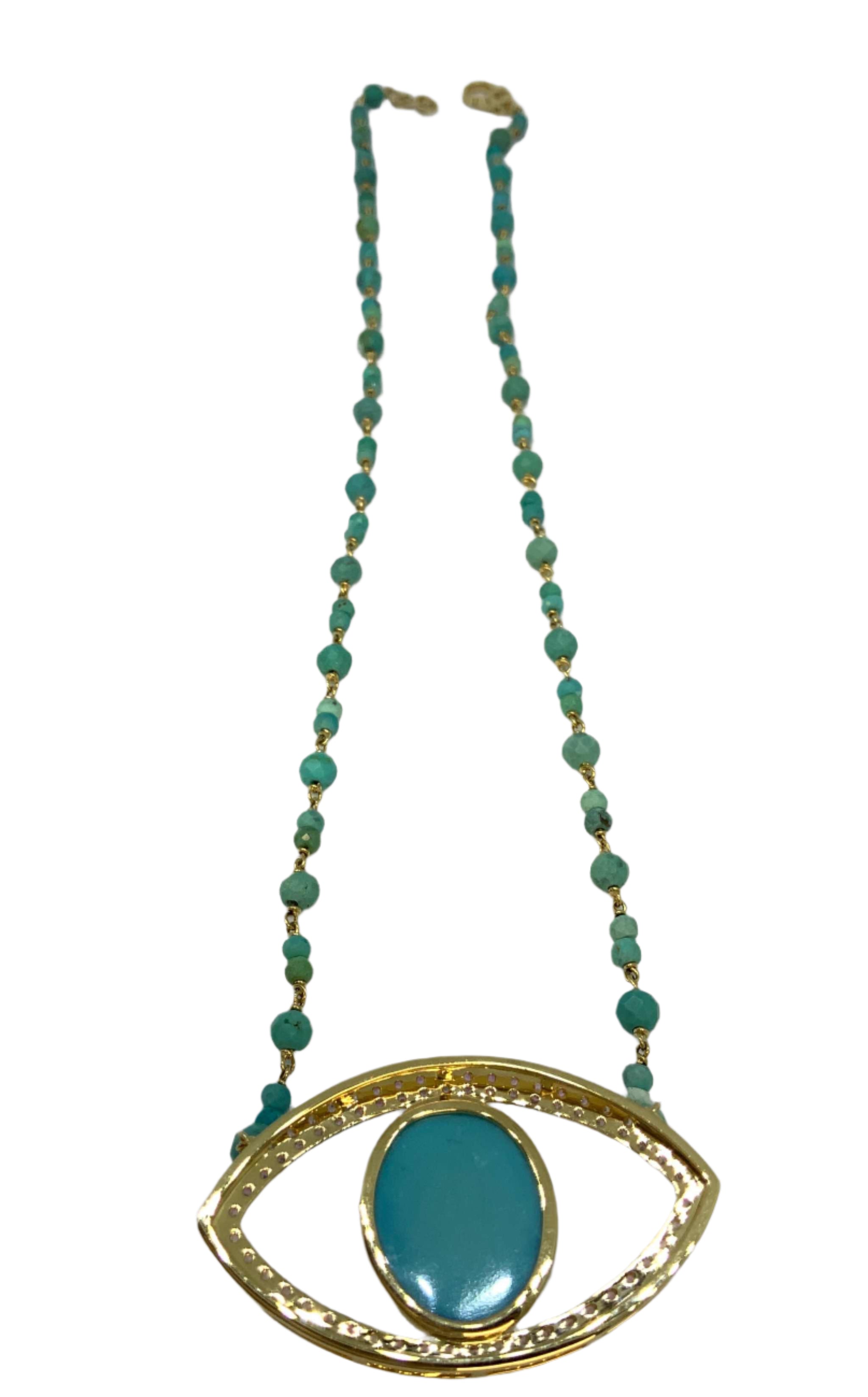 Tourquise Gold Neckless