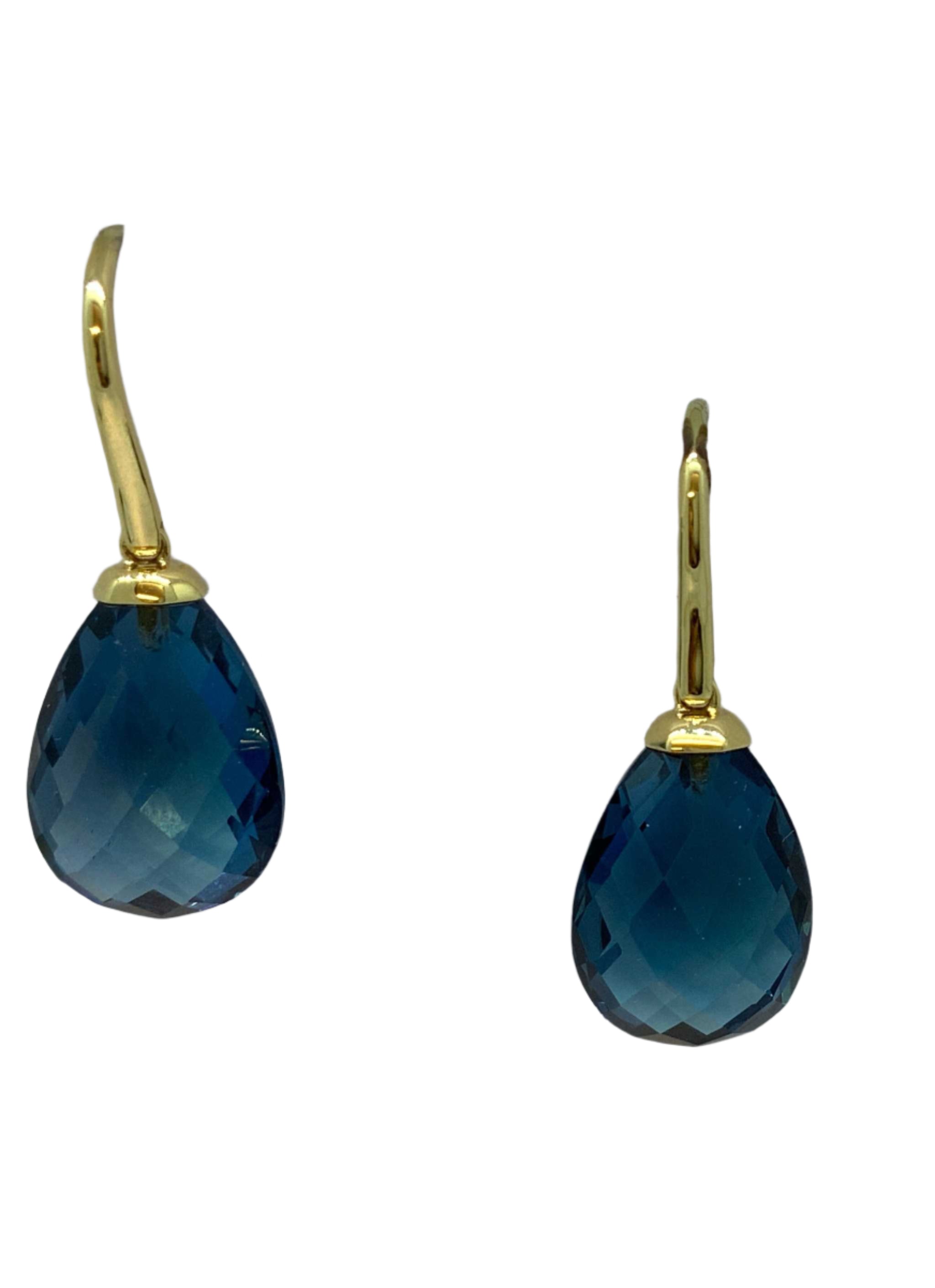 Lesunja Blue Topas yellow gold Earring