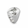 Lesunja Zodiac Aries Steel Ring – studio view on white