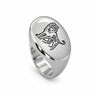 Lesunja Zodiac Leo Steel Ring – studio view on white