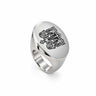 Lesunja Zodiac Libra Steel Ring – studio view on white