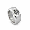 Lesunja Zodiac Pisces Steel Ring – studio view on white