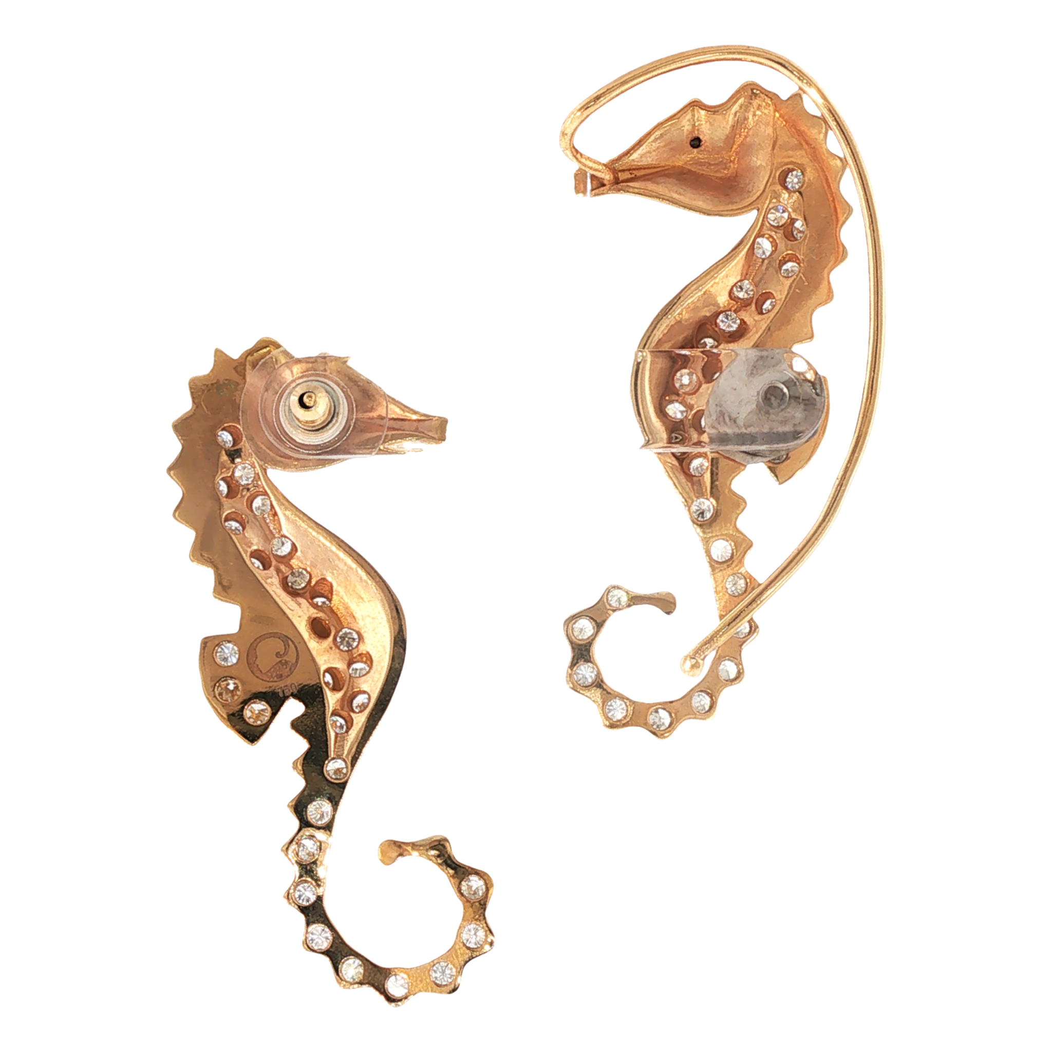 Lesunja Ocean Seahorses Rosé Gold Diamond Ear Hanger