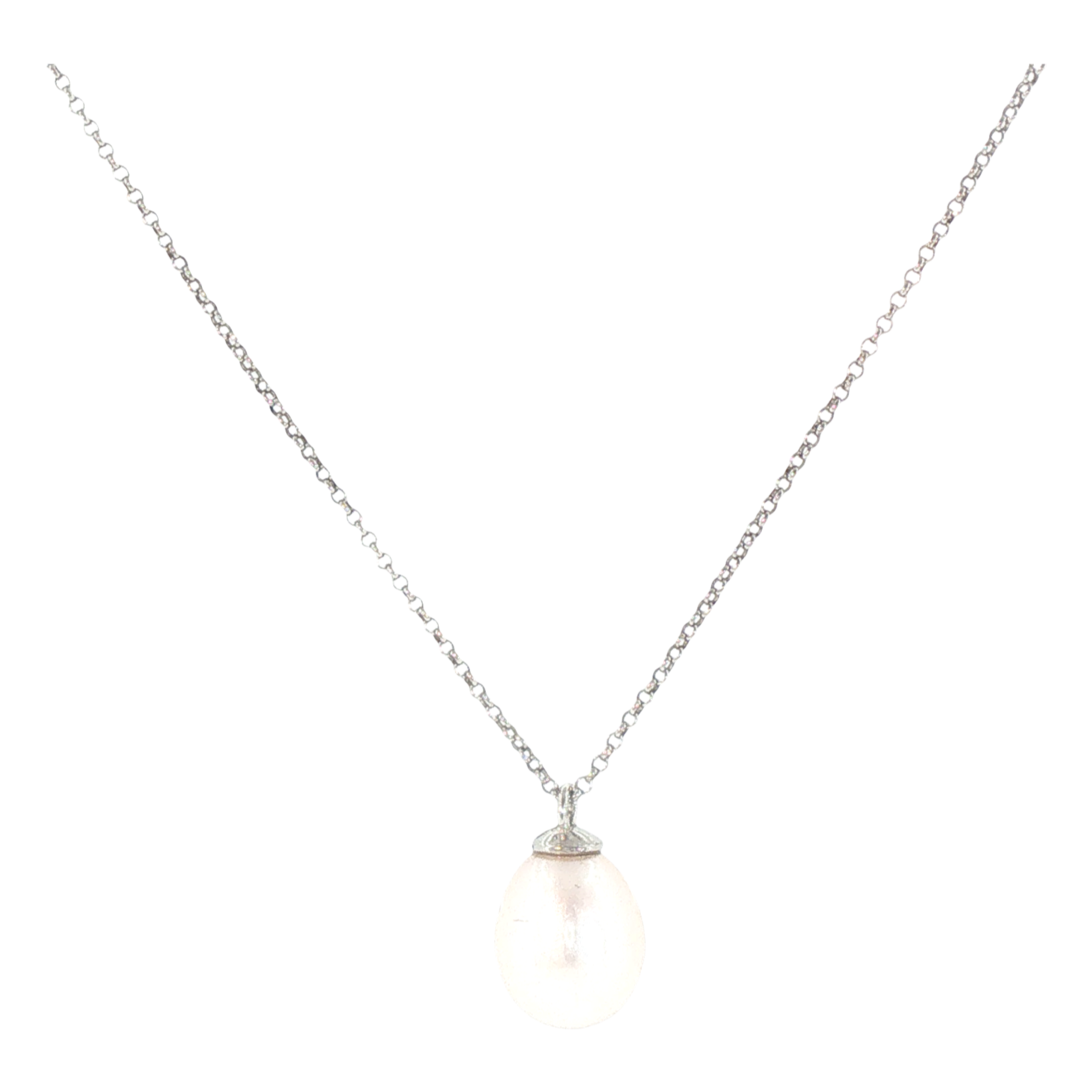 Lesunja White Gold Fresh Water Pearl Necklace