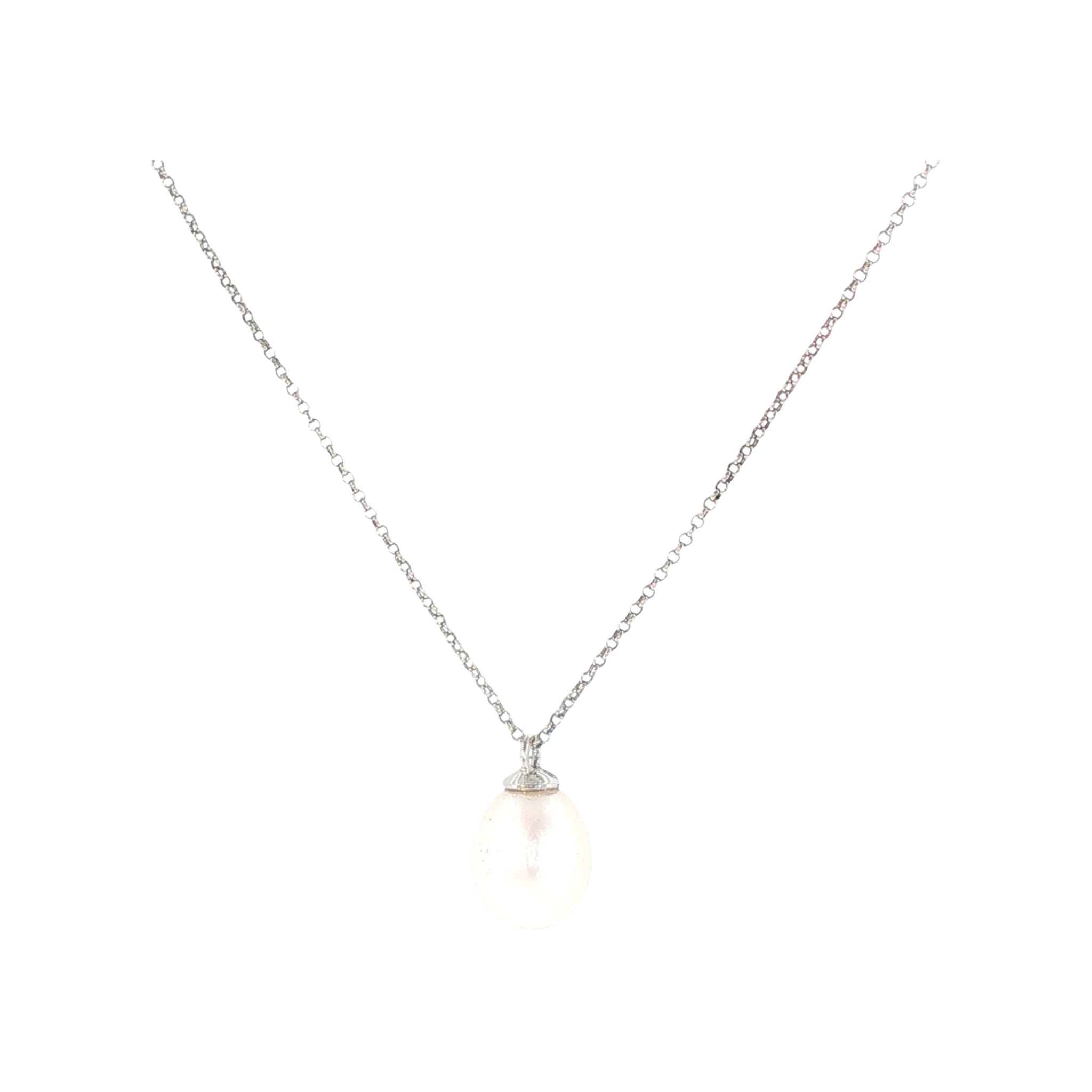 Lesunja White Gold Fresh Water Pearl Necklace