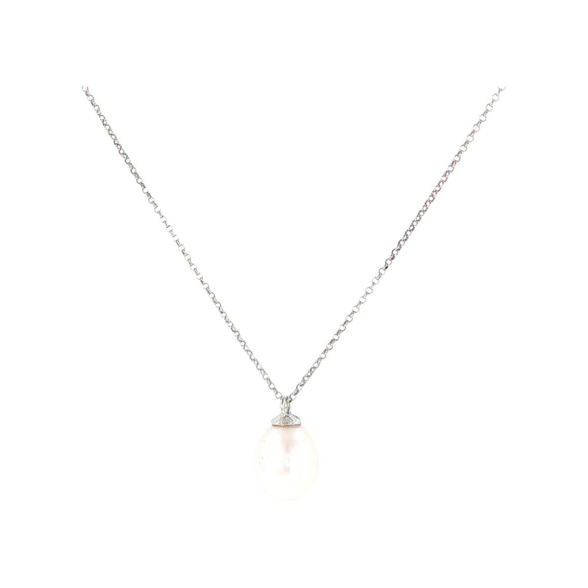 Lesunja White Gold Fresh Water Pearl Necklace