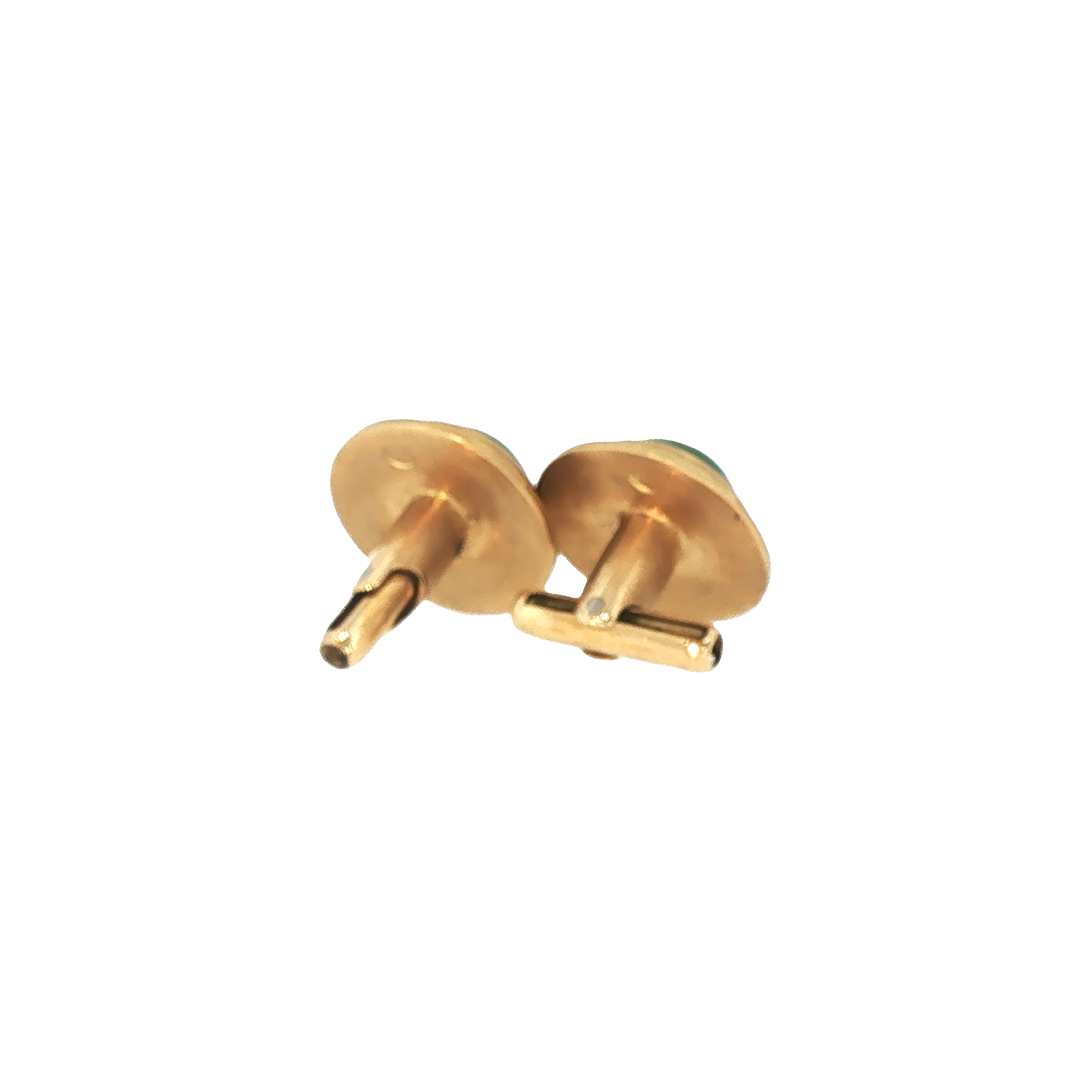 Lesunja Yellow Gold Cufflinks Green Jade
