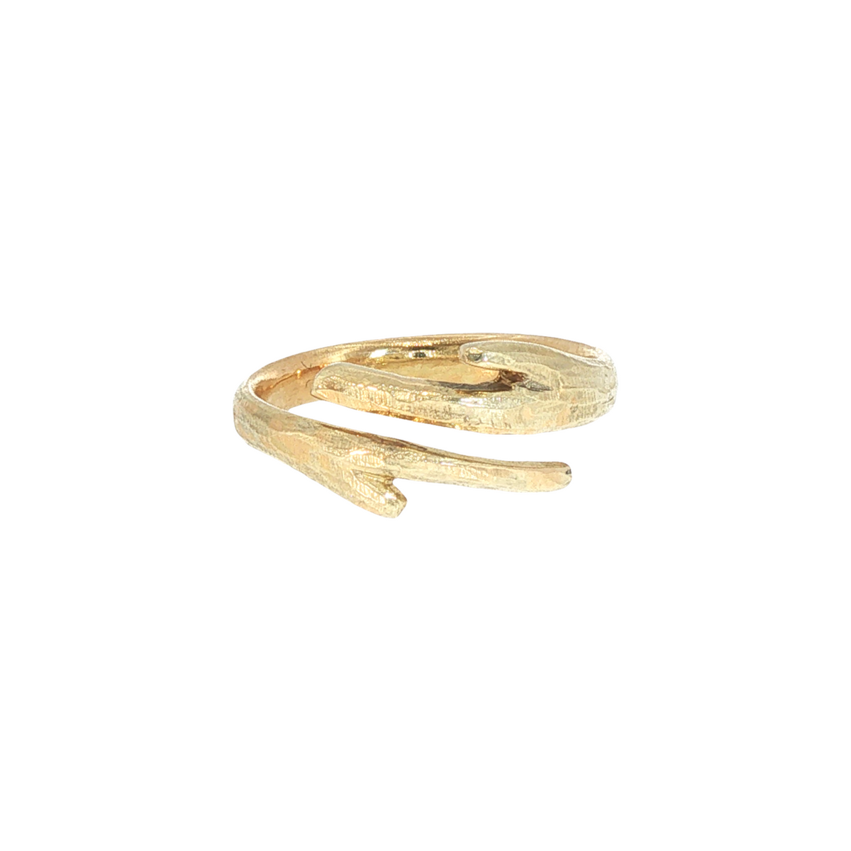 Lesunja Ring Yellow Gold 14K Nest Wood Structure