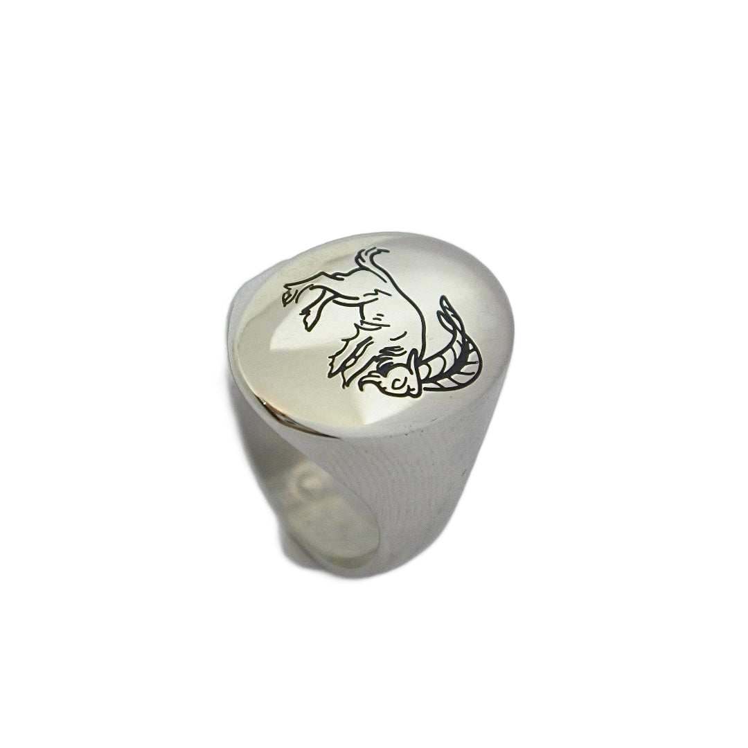 Lesunja Zodiac Capricorn Steel Ring