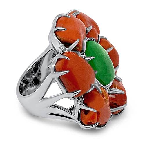 jade coral ring