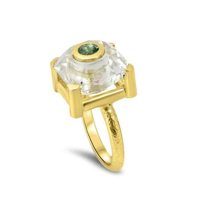 alexandrite yellow gold ring