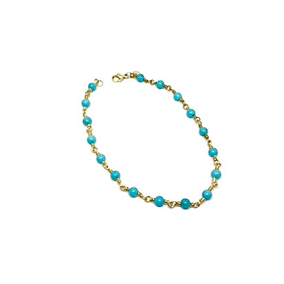Lesunja Yellow Gold Turquoise Bracelet