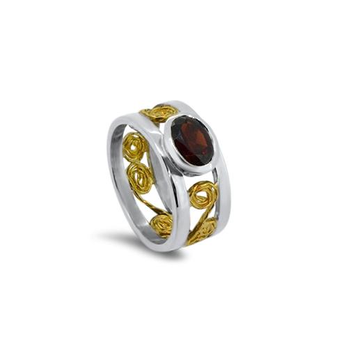 garnet gold ring