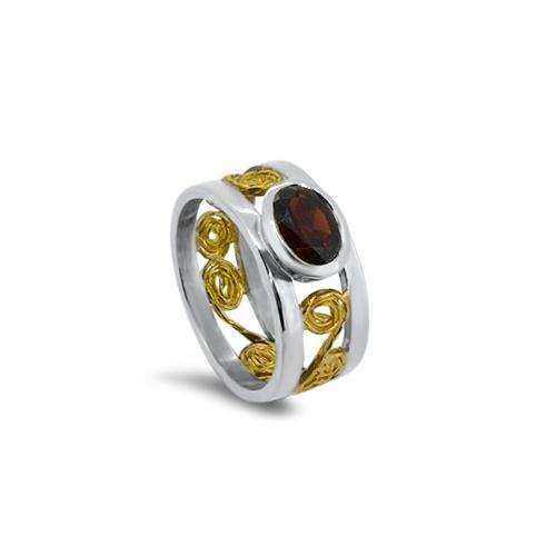 garnet ring white gold