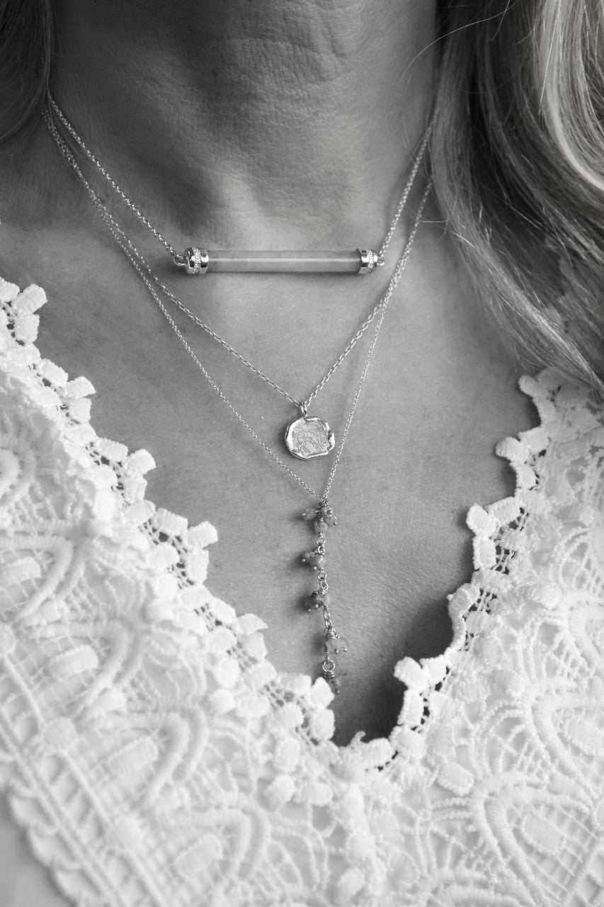 Lesunja Zodiac Libra Silver Anchor Chain Necklace, detail view, Lesunja atelier Zurich