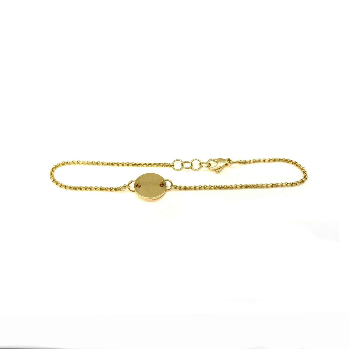 gold anchor chain bracelet