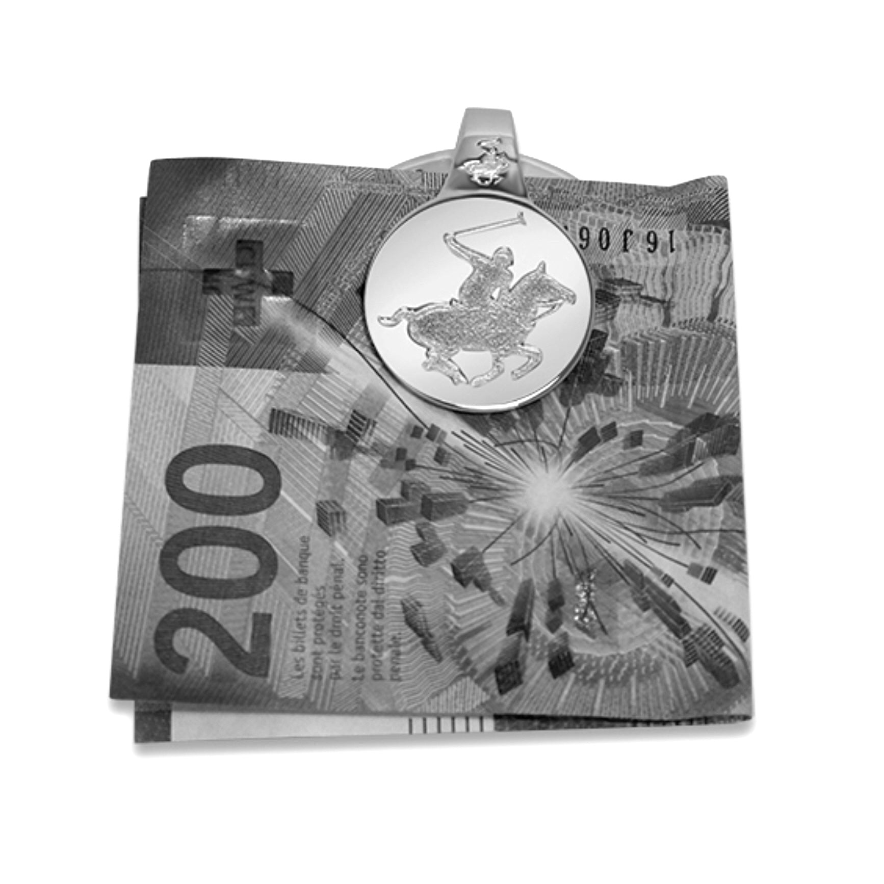 Lesunja Money Clip St. Moritz Polo Silver