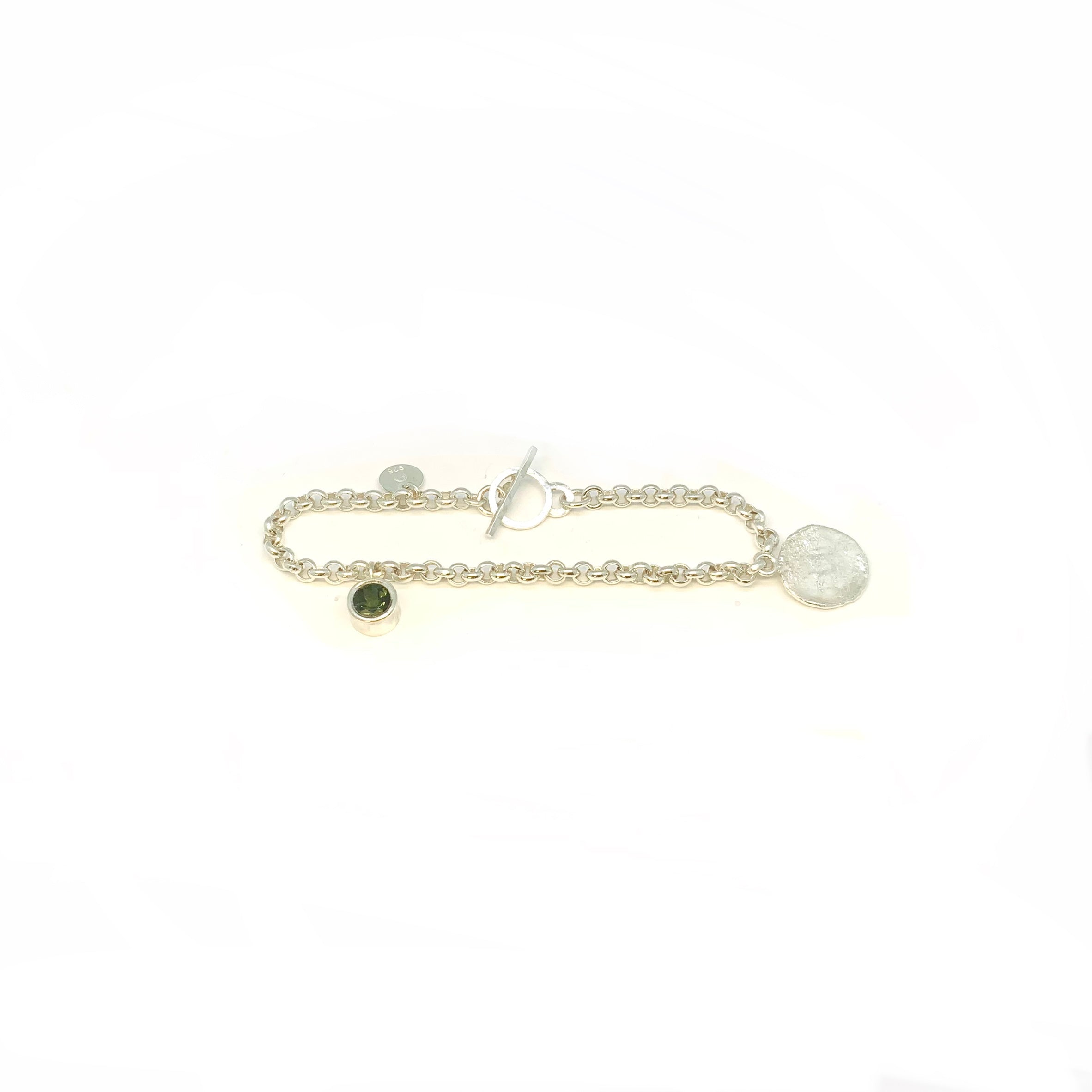 Lesunja Silver Bracelet Green Tourmaline