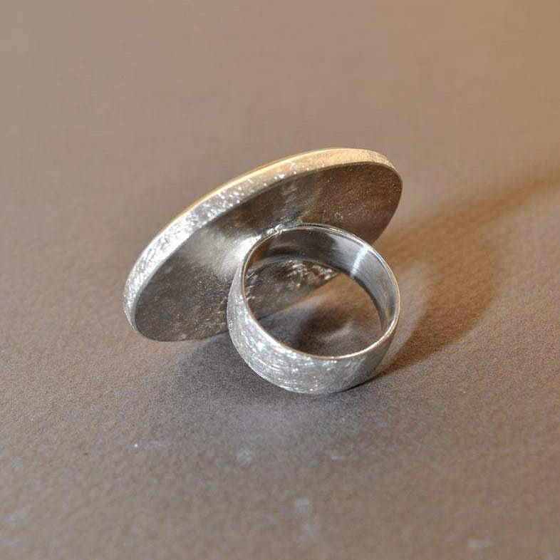 silver agate ring