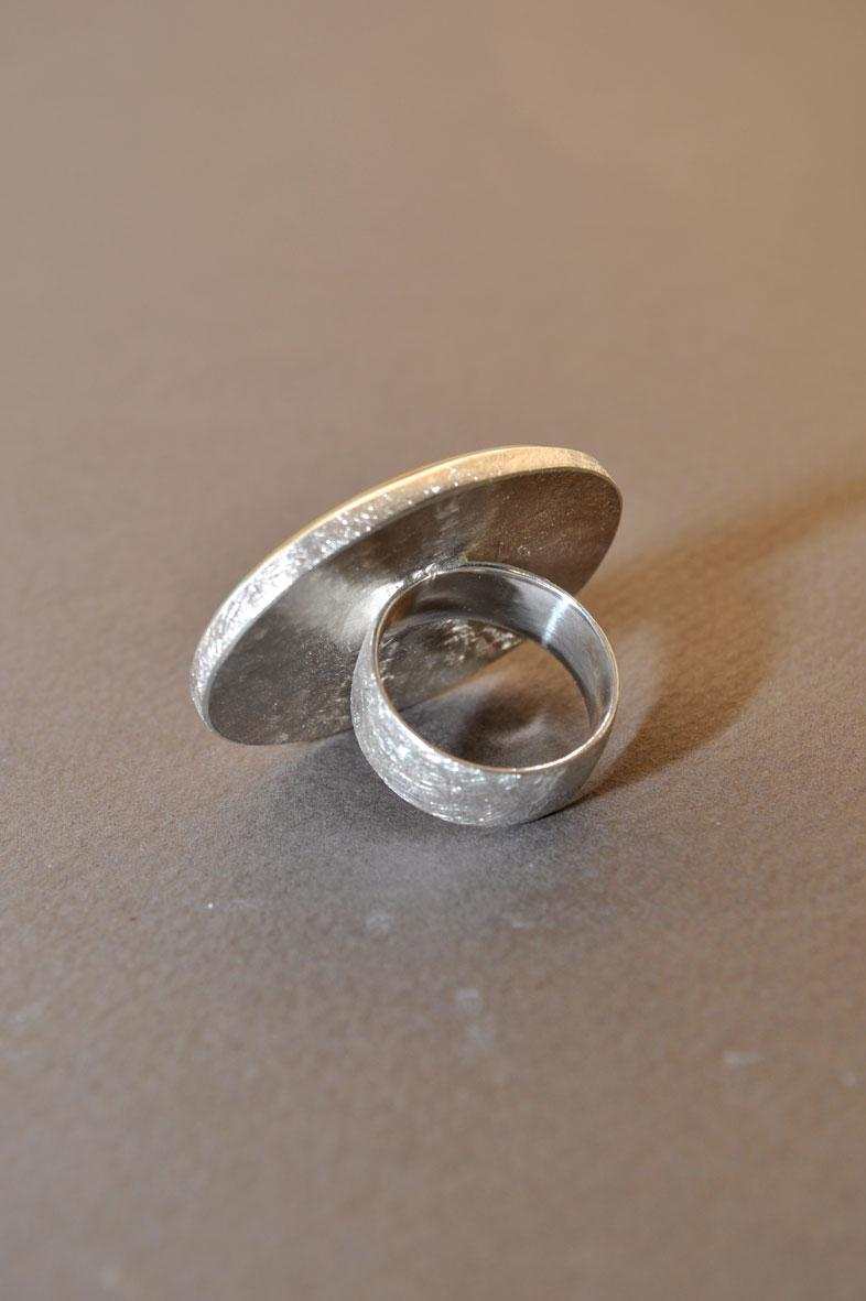 silver agate ring