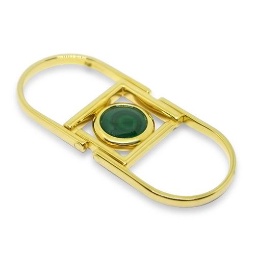 yellow gold malachite ring
