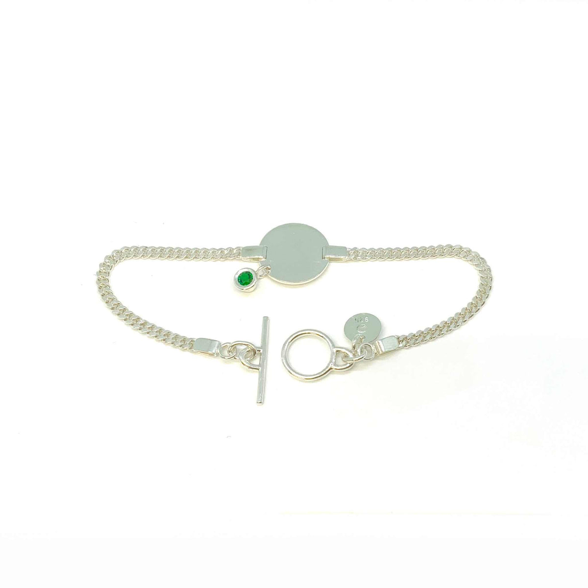 Lesunja Tsavorite Silver Bracelet, detail view, Lesunja atelier Zurich