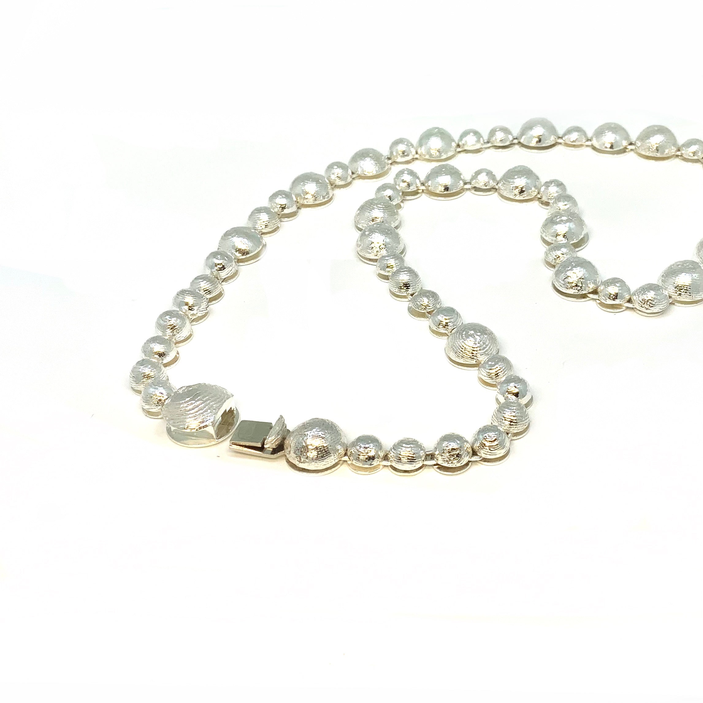 Lesunja Sepia Bubbles Silver Necklace