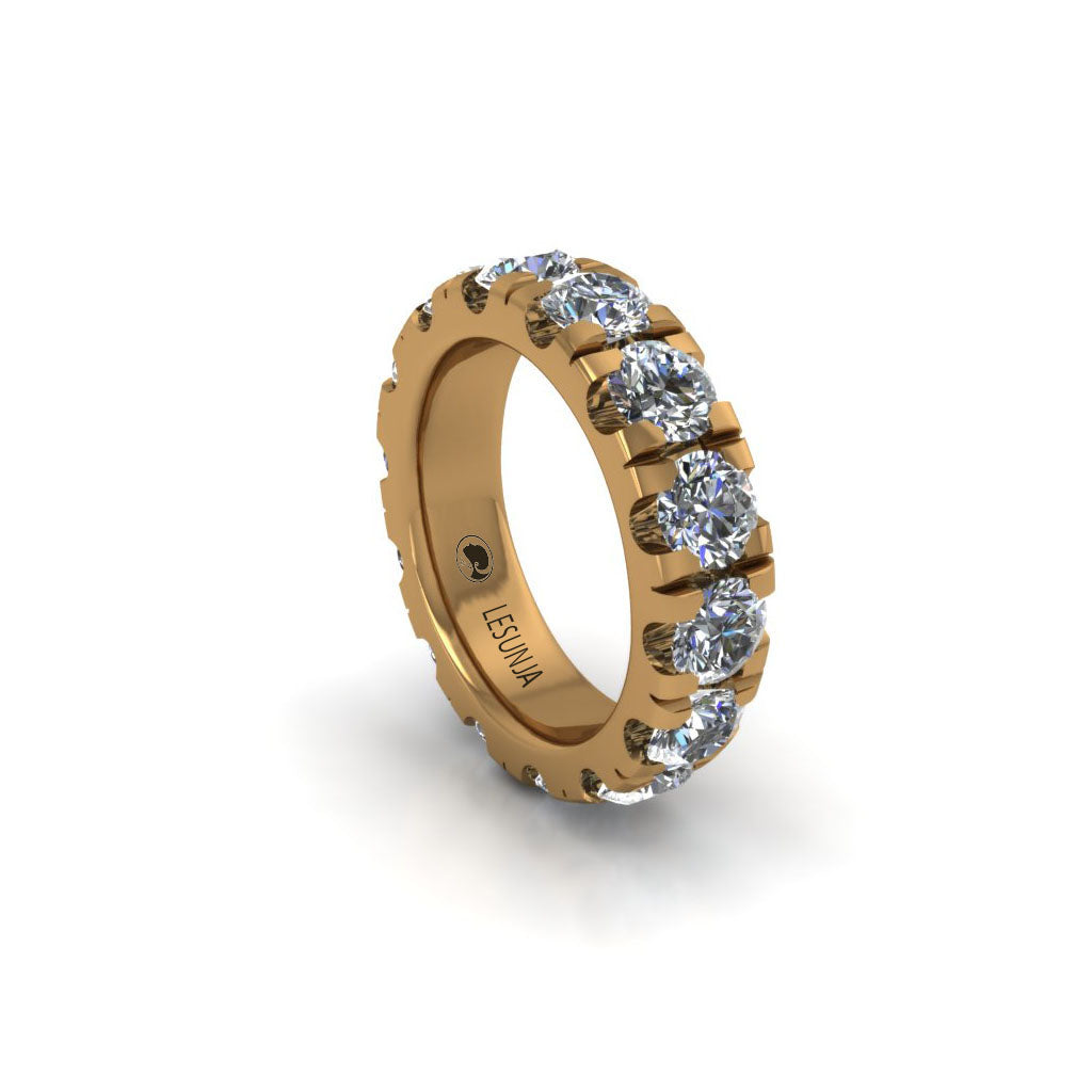 gold diamond eternity ring