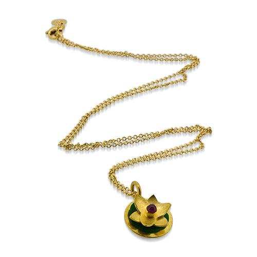 lotus gold pendant
