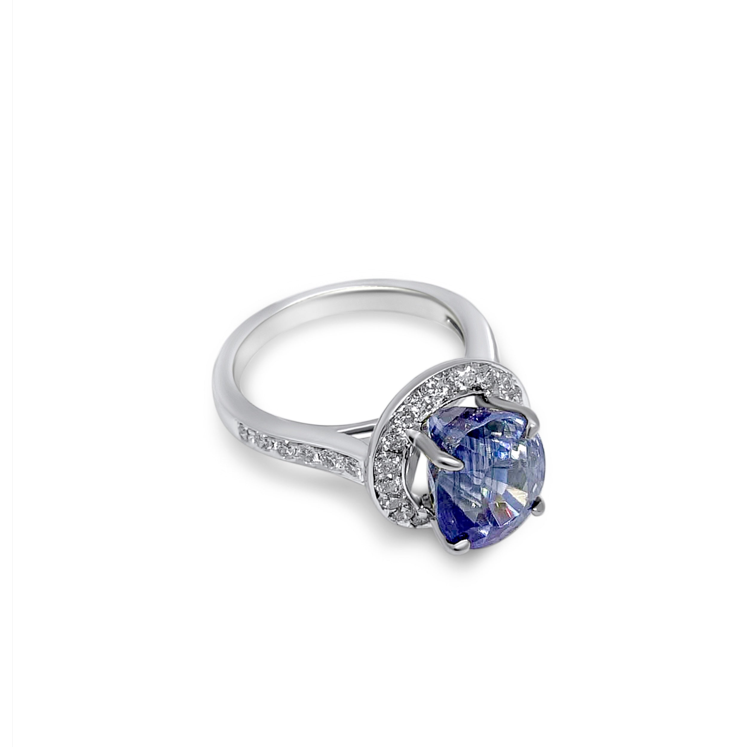 sapphire diamond white gold ring price