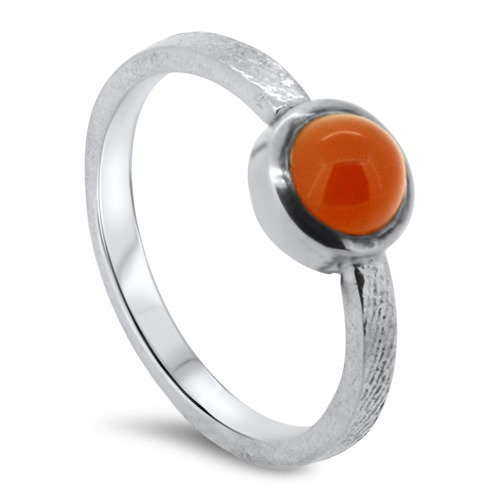 silver carnelian ring