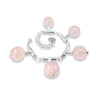 rose quartz silver bracelet
