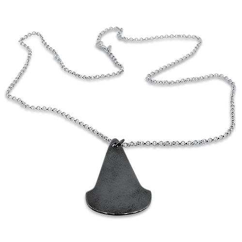 black silver pendant for men