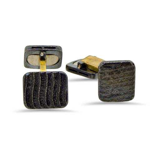 black silver cufflinks