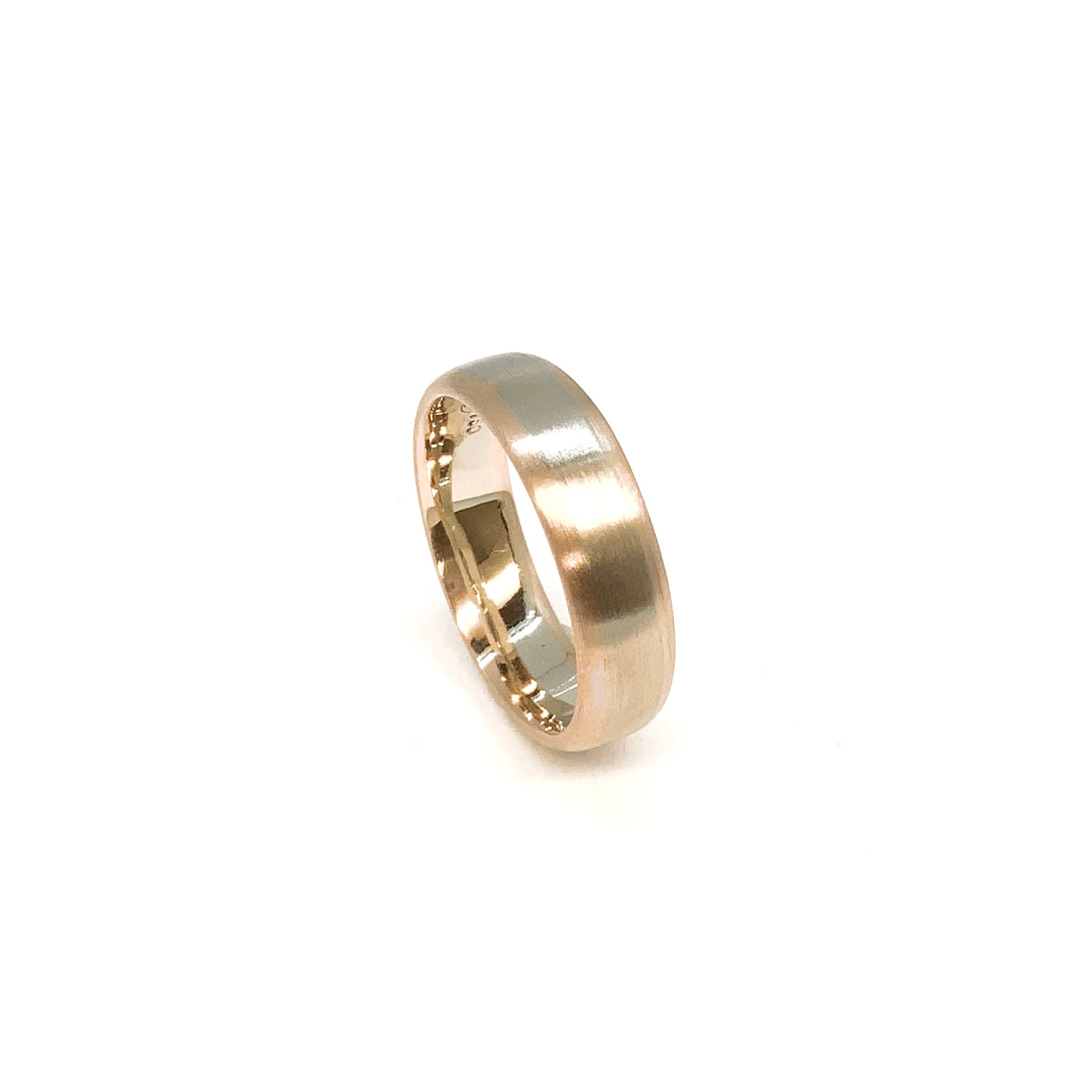 Rose And White Gold Ring