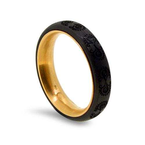 ring rose gold carbon