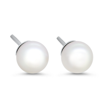 white gold studs earrings