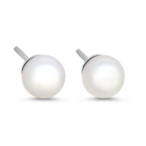 white gold studs earrings