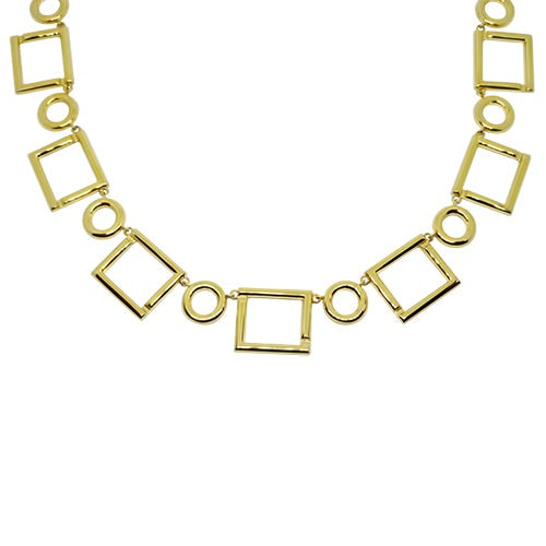 geometric gold necklace