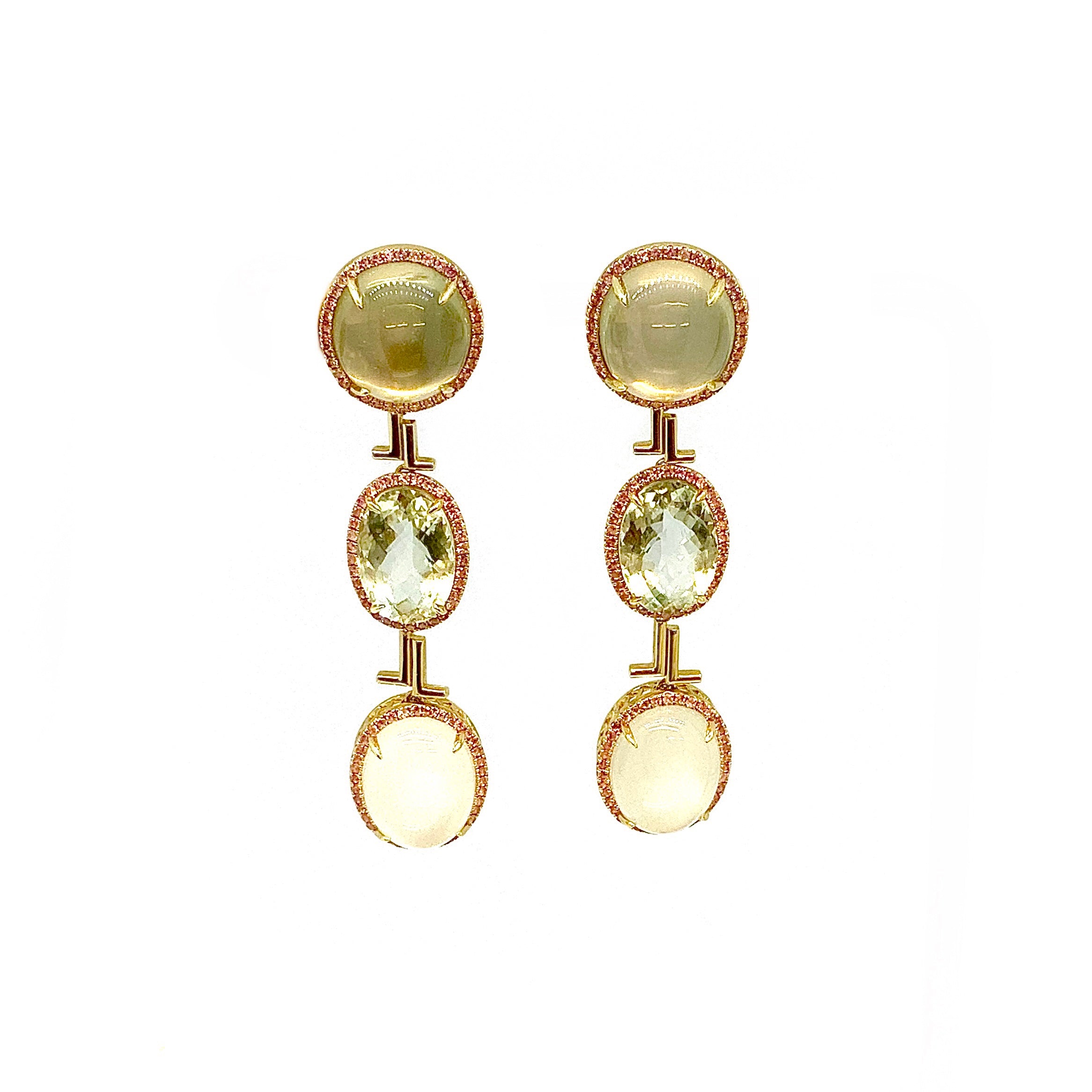 yellow gold statement earrings