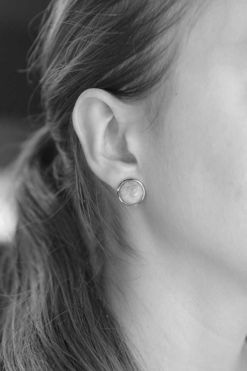 white gold studs