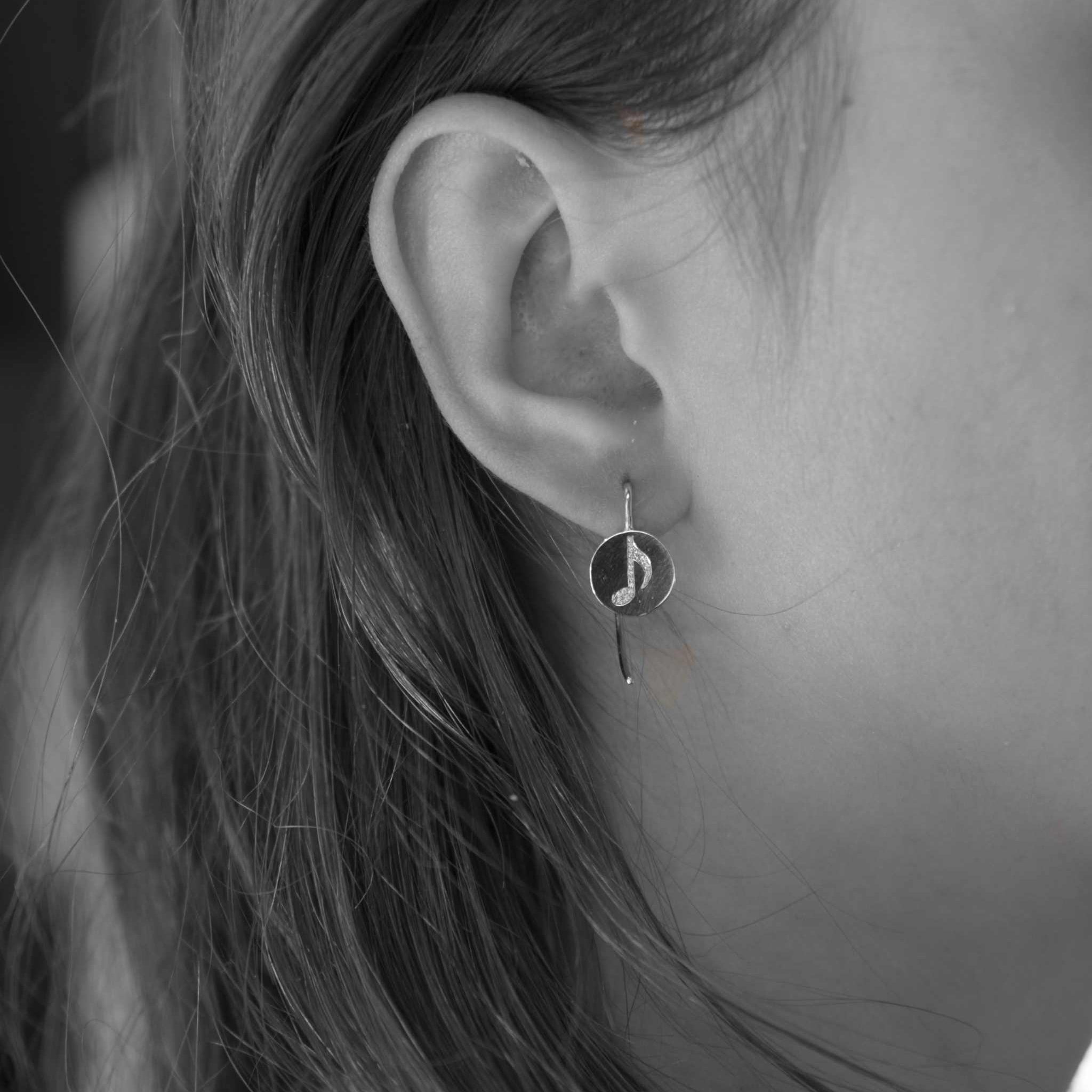 white gold earrings