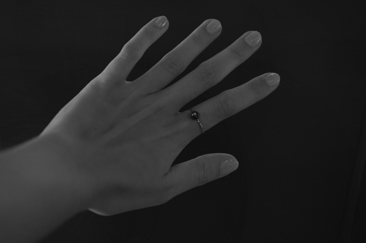 black diamond white gold ring
