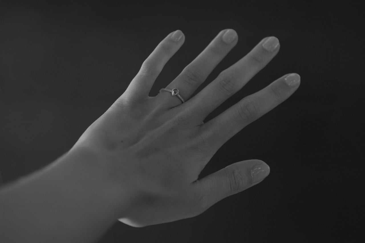 white and yellow gold ring