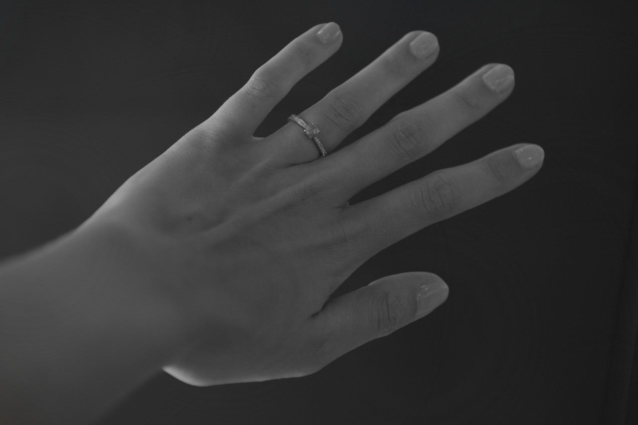 engagement ring rough diamond